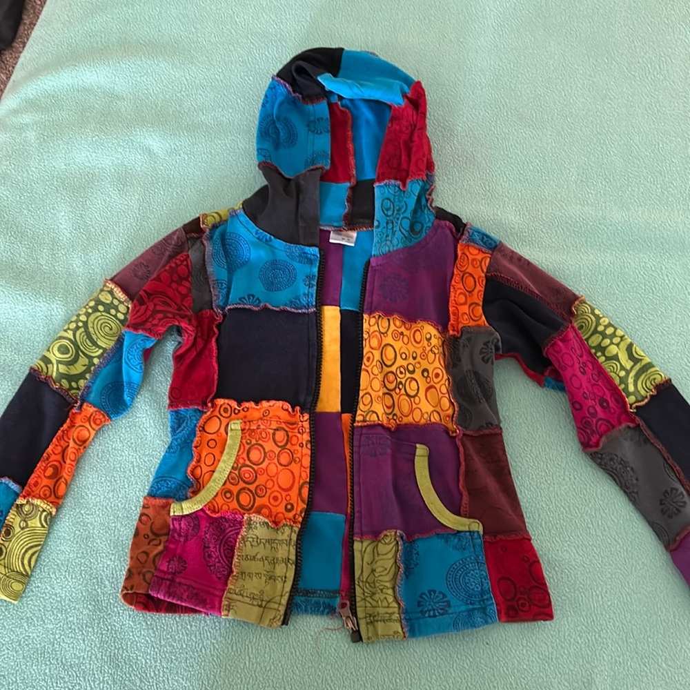 Girls Bohemian zip up jacket